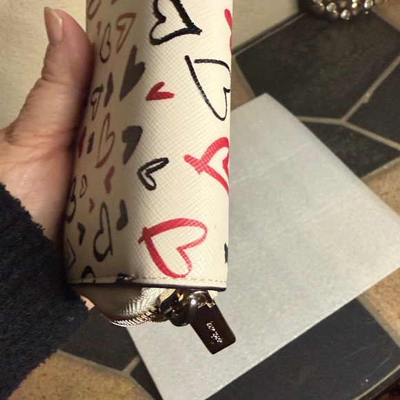 NWT Kate Spade Staci Scribble Hearts Continental Wallet - Picture 6 of 7